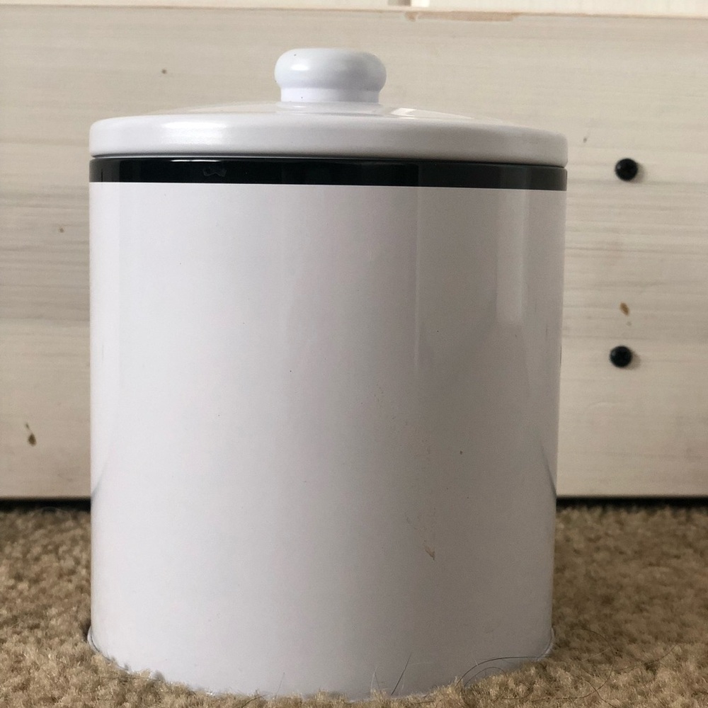 White Tin Cannister